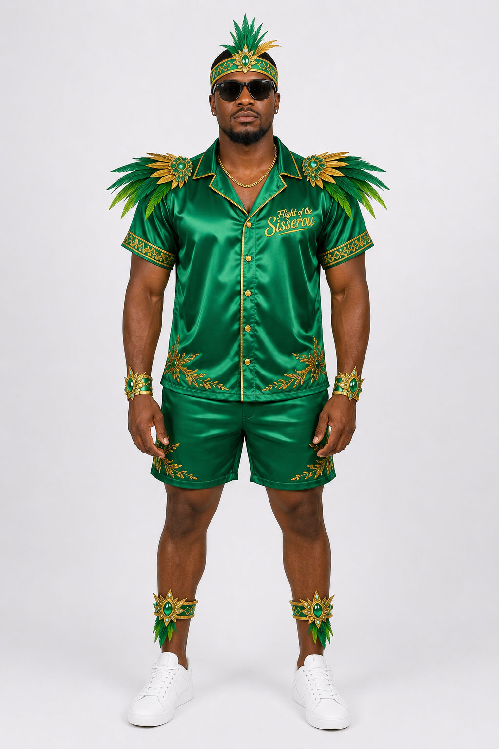 Sisserou Prince Green Backline, Shoulder Wings (SPGB4)